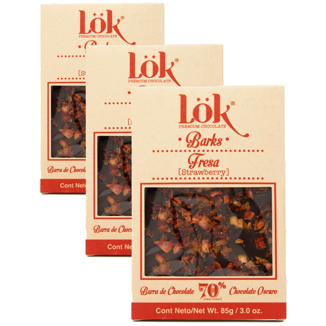 LÖK FOODSChocolat Noir 70 Fraise Boites 85 G by LÖK FOODS