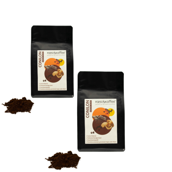 Roestkaffee Conilon Robusta Espresso Moulu Espresso- 1 Kg - Pack 2 × Moulu Espresso Pochette 1 kg