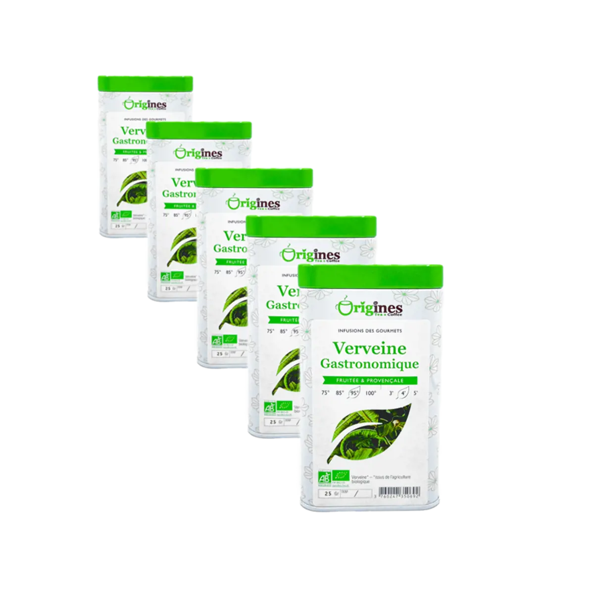 Infusion Bio Verveine Gastronomique Feuilles entières Metall-Box - 20g by Origines Tea&Coffee