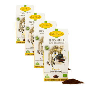 Caffè macinato - Sir Oscar - 250g - Pack 4 × Macinatura Aeropress Bustina 250 g