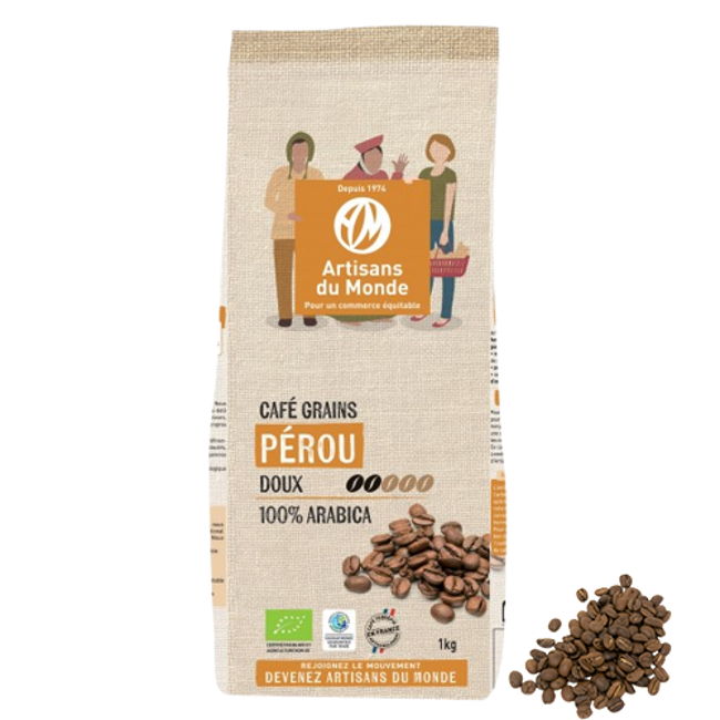 Café en grains - Pérou 100% Arabica - 1kg by Artisans du Monde