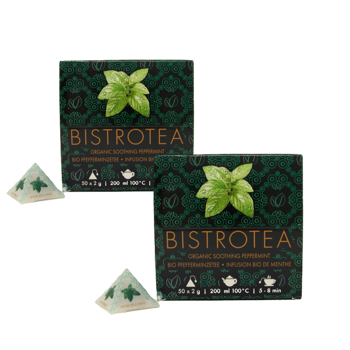 Bistrotea Peppermint Infusettes 75 G - Pack 2 × Sachets de thé 75 g