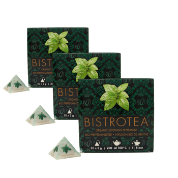 Menta Piperita - Pack 3 × Bustine di te 75 g