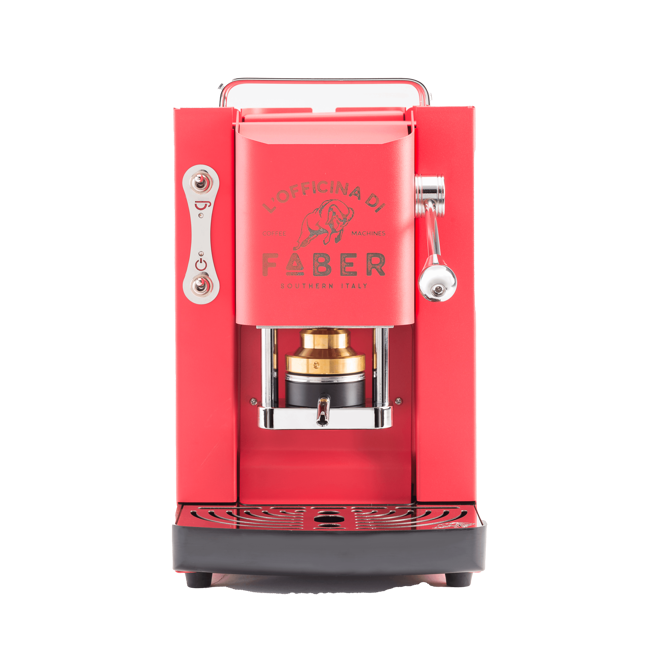 FABER MACCHINA DA CAFFE' A CIALDE PRO DELUXE CHERRY RED