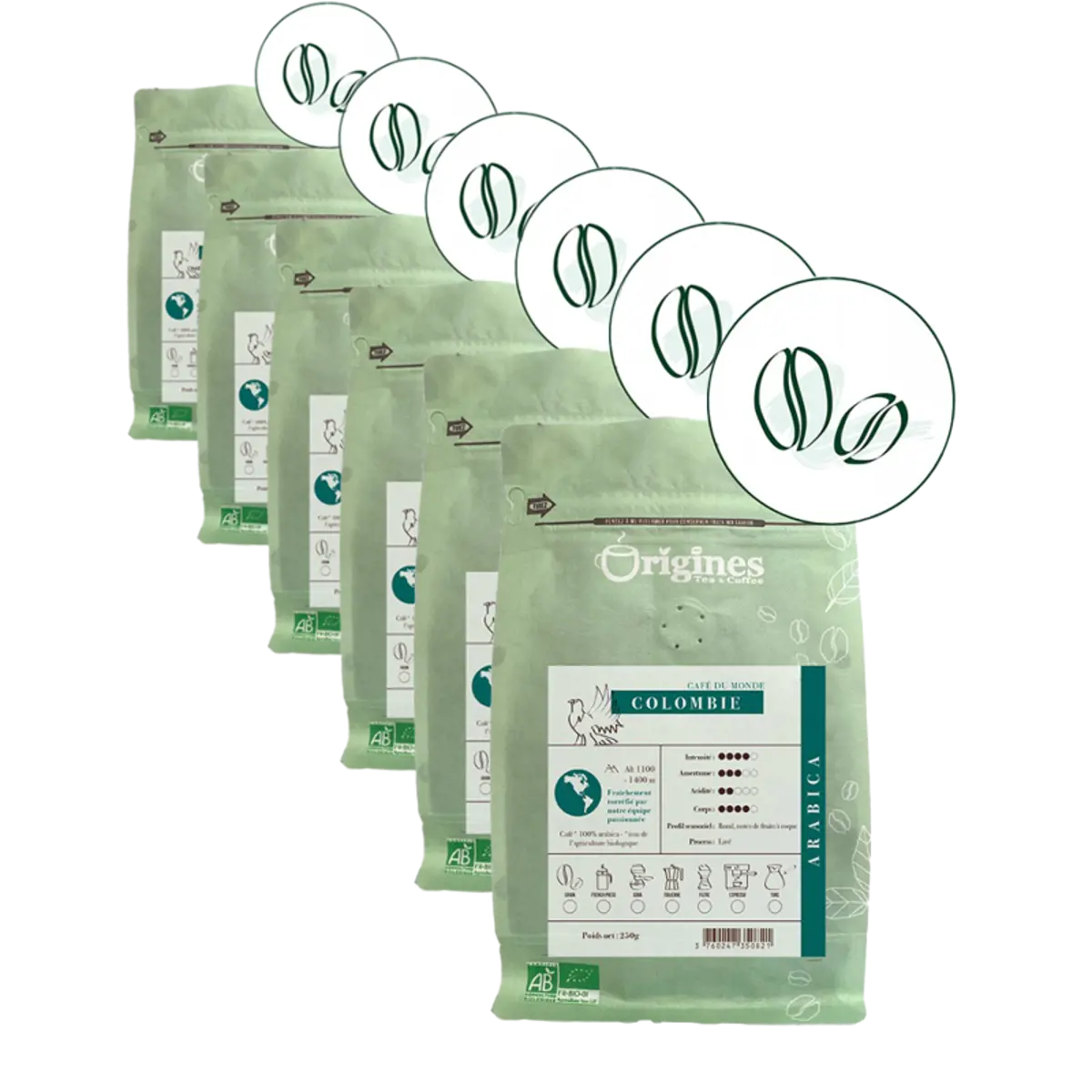 Caffè in grani - Colombie - 250g by Origines Tea&Coffee