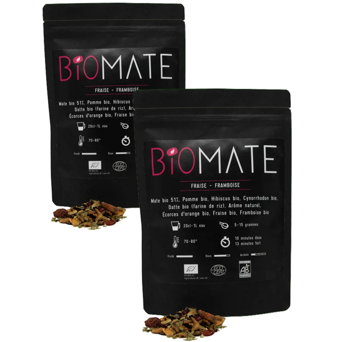 Biomaté Fraise Framboise- 150 G by Biomaté
