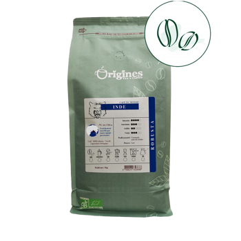 Origines Tea&Coffee Cafè En Grains - Inde - 1Kg - Grains Pochette 1 kg