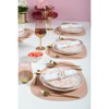 Terzo immagine del prodotto Piatto da dessert design petali di rosa 25 cm - set di 6 by Aulica