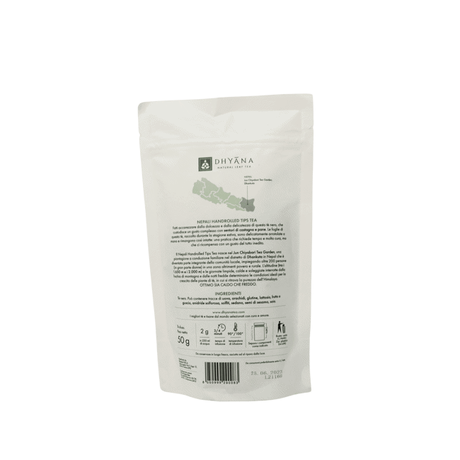Secondo immagine del prodotto Nepali Handrolled Tips Tea 50 g by Dhyana