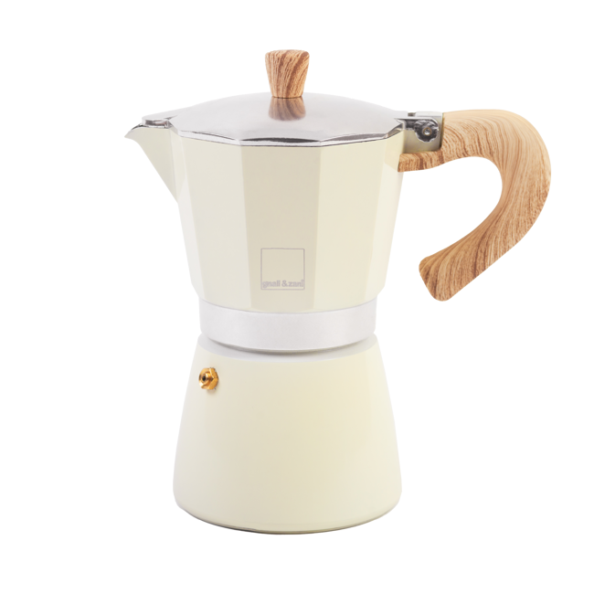 GNALI & ZANI Venezia Cafetiere Italienne A Induction 6 Tasses Creme