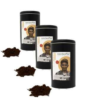 Roestkaffee Los Andes Single Origin Moulu Aeropress - 500 G - Pack 3 × Moulu Aeropress Boîte métal 500 g