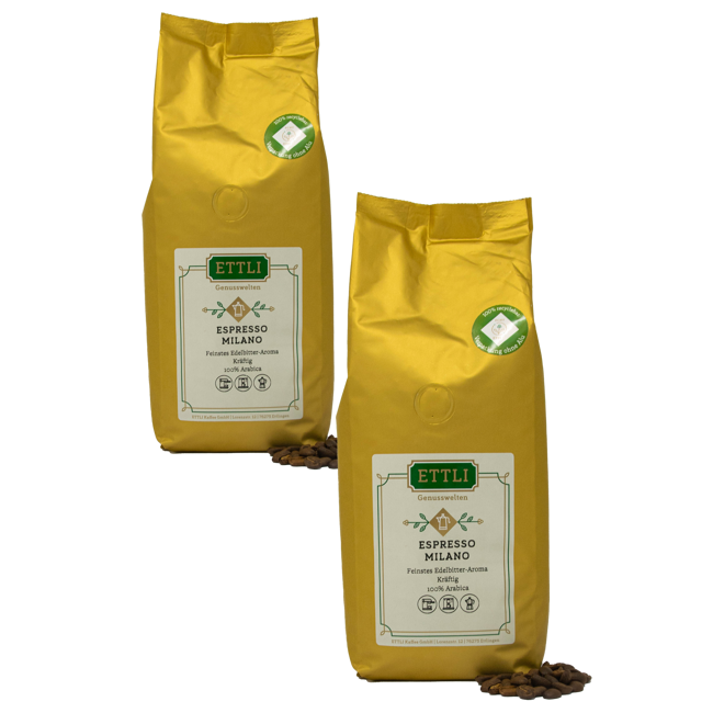 Ettli Kaffee Café En Grain - Espresso Milano - 1Kg by ETTLI Kaffee