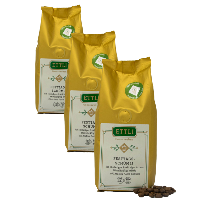 ETTLI Kaffee Café En Grains - Schümli De Fête - 500G by ETTLI Kaffee