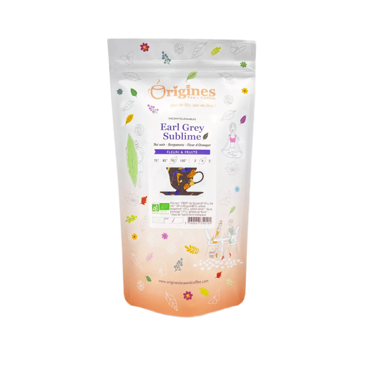 Origines Tea&Coffee The Noir Bio En Sachet Earl Grey Sublime Ceylan Et Afrique 1Kg - 1 Kg by Origines Tea&Coffee