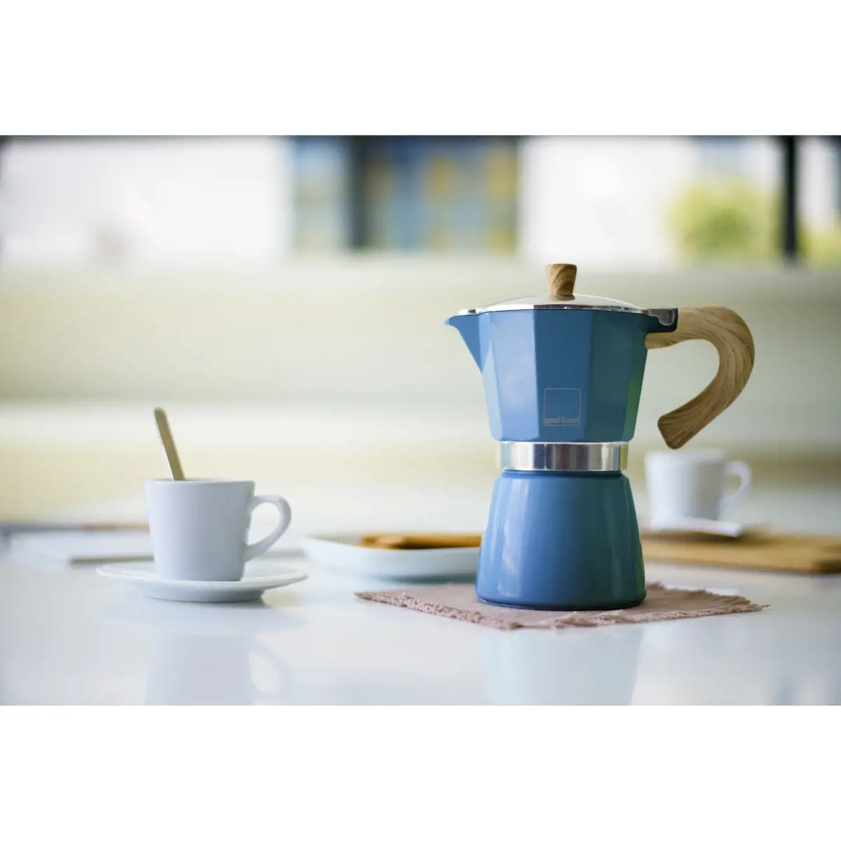 Deuxième image du produit GNALI & ZANI Venezia Cafetiere Italienne A Induction 6 Tasses Bleu Denim by GNALI & ZANI