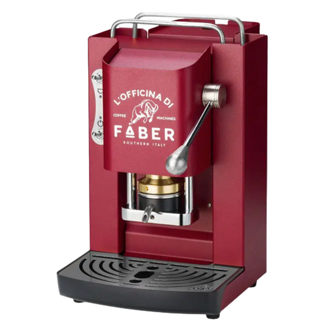 Faber Faber Machine A Cafe A Dosettes Pro Deluxe Cherry Red Chrome 1,3 L by Faber