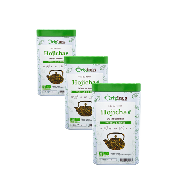 Grüntee Bio Metall-Box - Hojicha Japon -100g by Origines Tea&Coffee