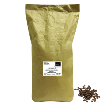Café en grains - Mexique 100% Arabica - 5kg - Grains Pochette 5 kg