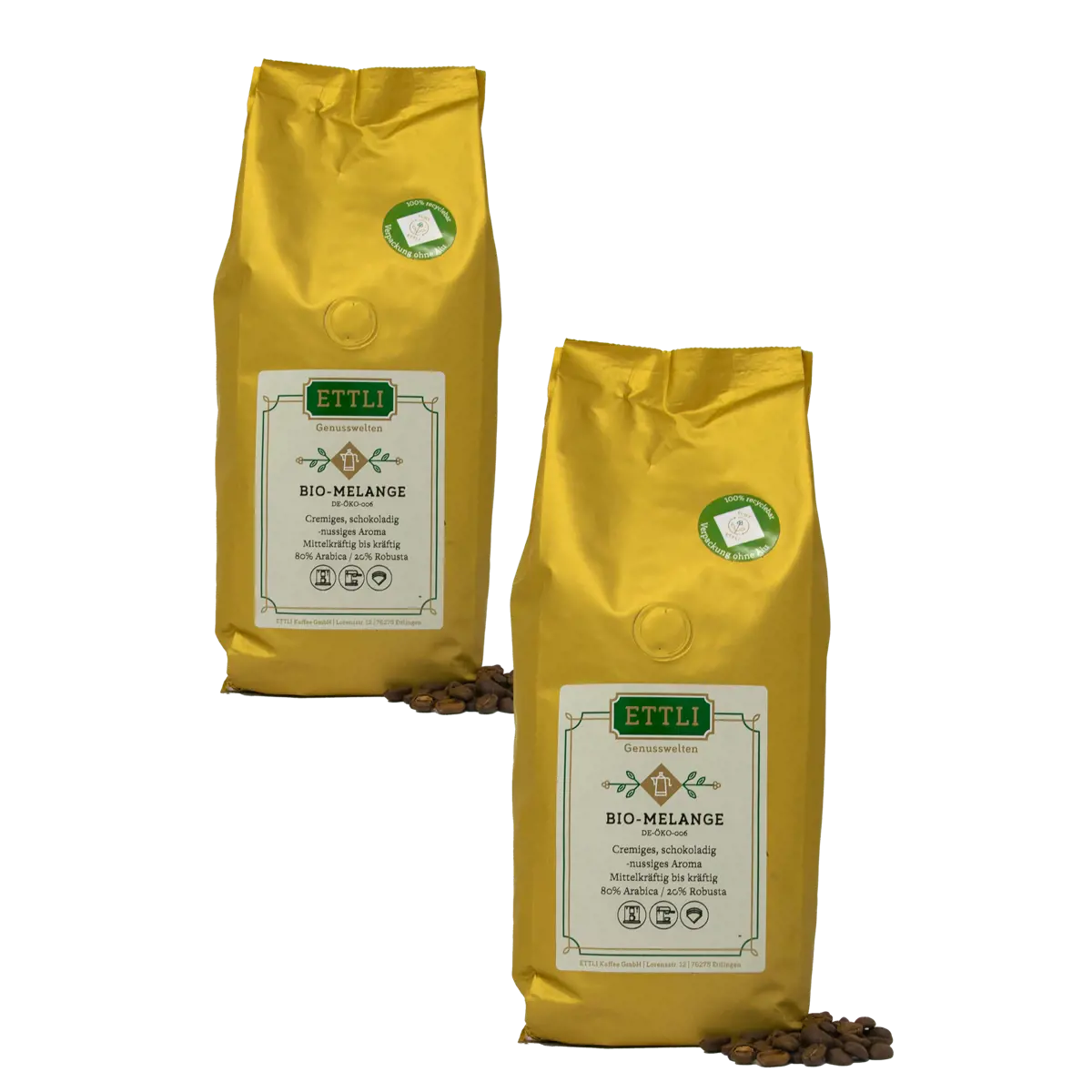 Kaffeebohnen - Bio Melange - 500g by ETTLI Kaffee