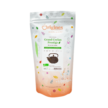 Origines Tea&Coffee The Vert Bio En Vrac Grand Ceylan Prestige Ceylan 1Kg Fleur De The 1 Kg - Pochette 1 kg