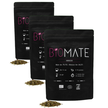 Hibiskus Mate - Pack 3 × Beutel 50 g