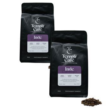 Caffè in grani - India, Kusha 1kg - Pack 2 × Chicchi Bustina 1 kg