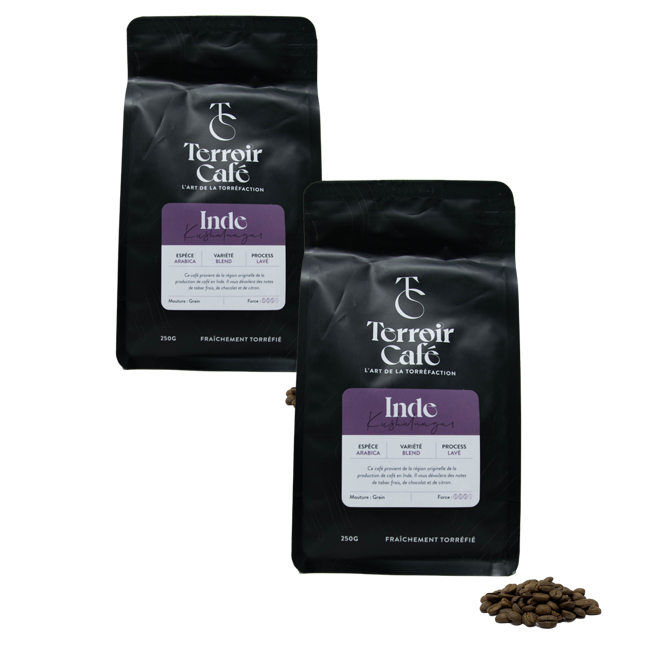 Terroir Cafe Café En Grains - Inde, Kusha 1Kg by Terroir Cafe