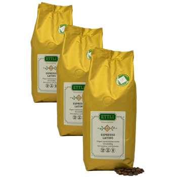 Caffè in grani - Espresso Latino - 500g - Pack 3 × Chicchi Bustina 500 g
