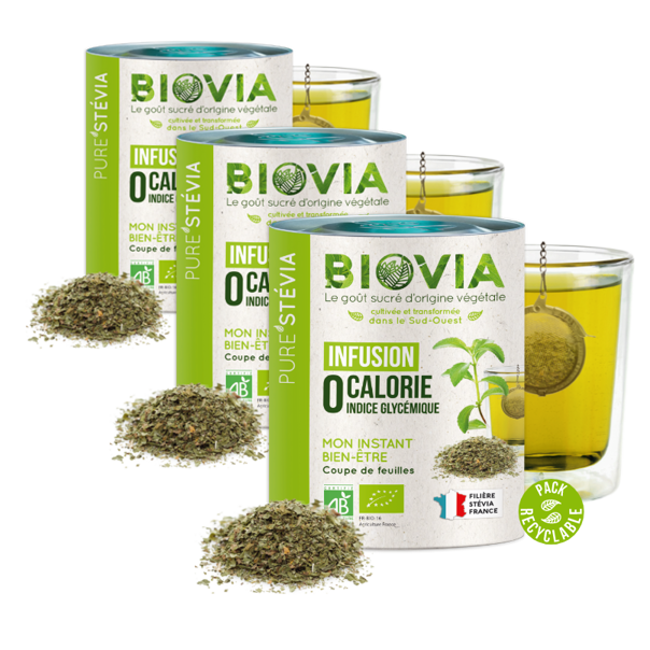 BIOVIA Tisane de Stévia BIO Française - 50g by Oviatis