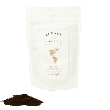 Entkoffeiniert (Decaf) Kaffee aus Kolumbien/Crema Amerika - Mahlgrad Espresso Beutel 250 g