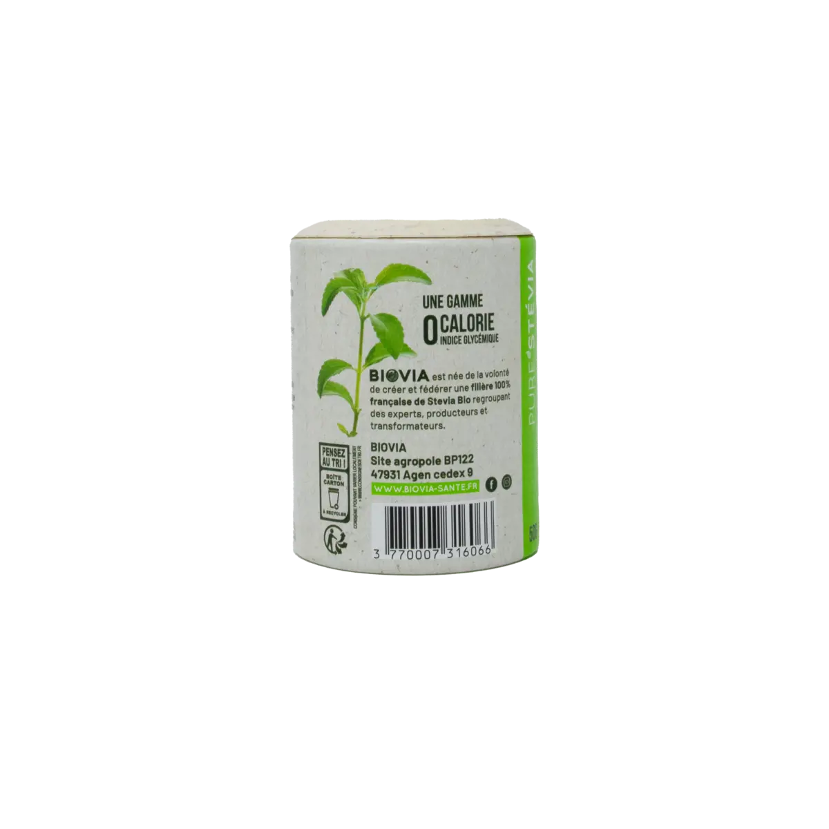 Troisième image du produit Oviatis Biovia Poudre De Feuilles De Stevia Bio Francaise 50G Canette 50 G by Oviatis