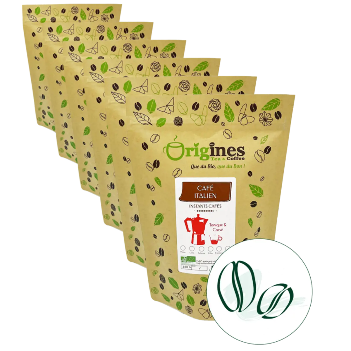 Caffè macinato - Café Italien -250g by Origines Tea&Coffee