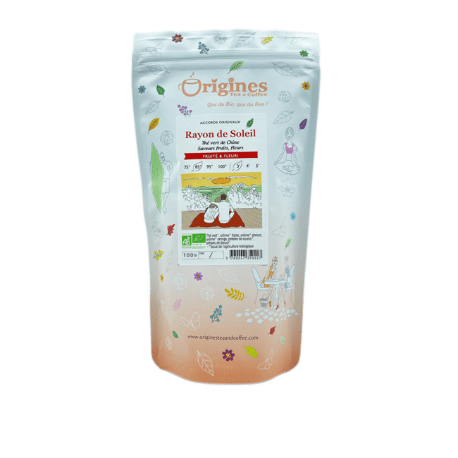 Origines Tea&Coffee The Vert Bio En Vrac Rayon De Soleil Chine 1Kg Fleur De The 1 Kg by Origines Tea&Coffee