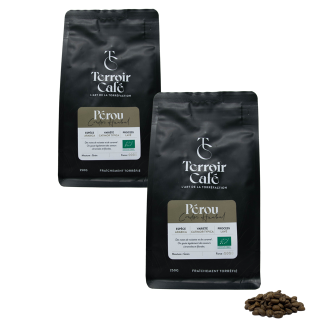 Terroir Cafe Café En Grains - Pérou Bio, Condor Huabal 1Kg by Terroir Cafe