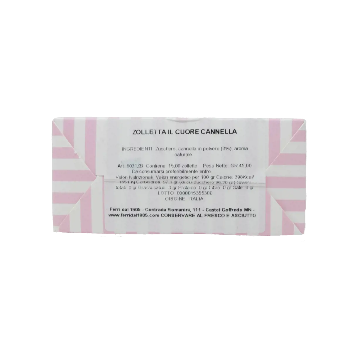 Deuxième image du produit Zukkero Morceaux De Sucre Coeur De Cannelle En Morceaux 60 Gr Boite En Carton 60 G by Zukkero