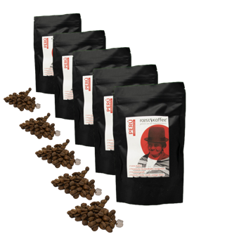 Perú  - Länderkaffee - Pack 5 × Chicchi Bustina 250 g