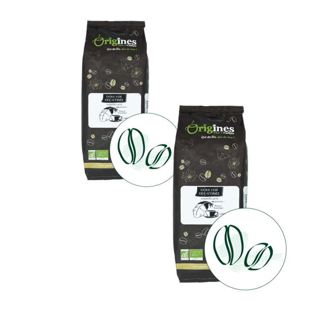 Origines Tea&CoffeeCafe Moulu Douceur Decafeine 1Kg Moulu Espresso - 1 Kg by Origines Tea&Coffee