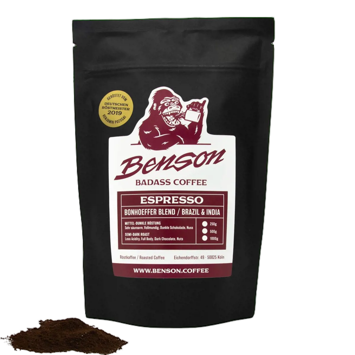 Benson Cafe Moulu Bonhoeffer Blend Espresso 1Kg Moulu Moka - 1 Kg by Benson