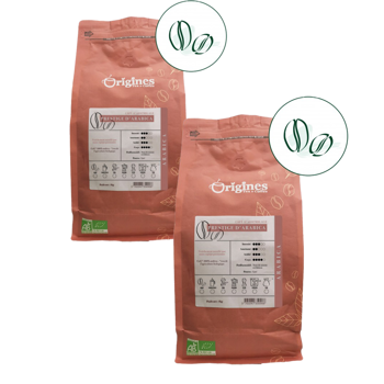 Caffè in grani - Prestige d’Arabica - 1kg - Pack 2 × Chicchi Bustina 1 kg