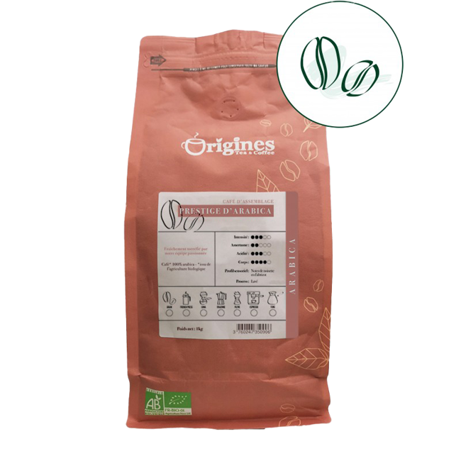 Origines Tea&Coffee Cafè En Grains - Prestige D’Arabica - 1Kg by Origines Tea&Coffee