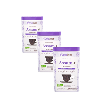 Origines Tea&Coffee The Noir Bio En - Assam Inde 100G - 100 G - Pack 3 × Boîte métal 100 g