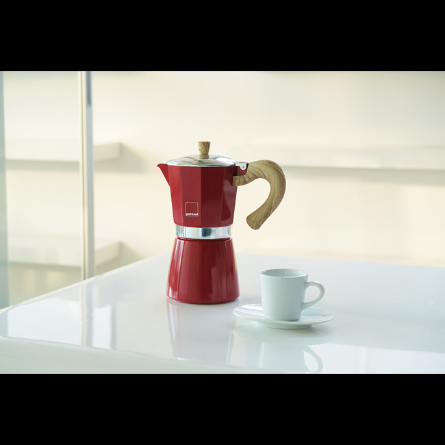 Secondo immagine del prodotto Venezia Caffettiera - 3 tazze Rossa by GNALI & ZANI
