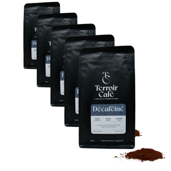 Caffè macinato - Messico decaffeinato, Sueno 250g - Pack 5 × Macinatura Aeropress Bustina 250 g