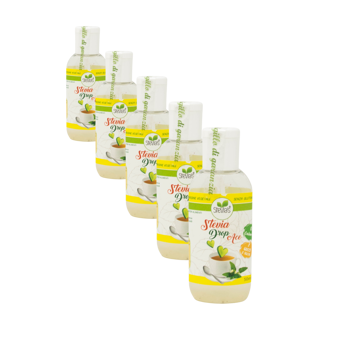 Stevia Drop ACE 50 ml - Pack 5 × Bottiglia di plastica 50 g