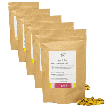 Tea & Tao Fiori Di Crisantemo- 100 G - Pack 5 × Pochette 100 g