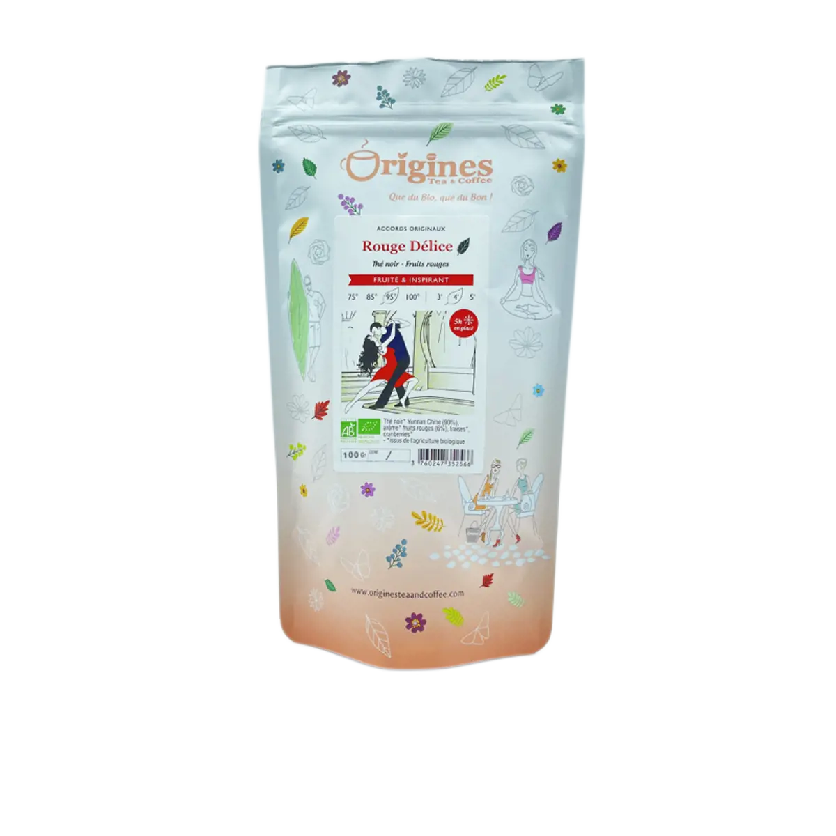 Origines Tea&Coffee The Noir Bio En Vrac Rouge Delice Chine 1Kg Fleur De The 1 Kg by Origines Tea&Coffee