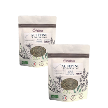 Origines Tea&Coffee Infusion Bio Aubepine Vrac 500G Fleur De The 500 G - Pack 2 × Pochette 500 g