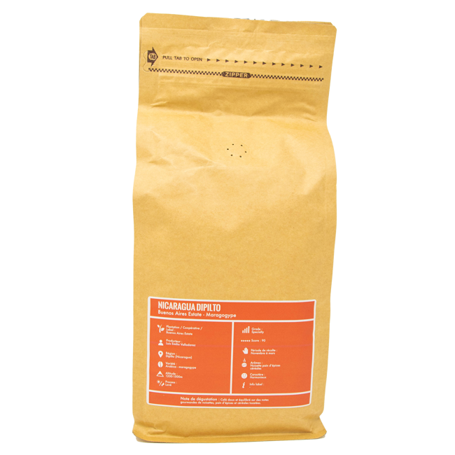 Deuxième image du produit La Brûlerie de Paris Café Moulu - Maragogype Nicaragua Dipilto Espresso- 1 Kg by La Brûlerie de Paris