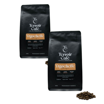 Terroir Cafe Café En Grains - Éthiopie, Yirgacheffe - 250G - Pack 2 × Grains Pochette 250 g
