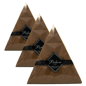 Pichon - Tablette Lyonnaise Triangle Chocolat Au Lait D Amande Vegan Boite En Carton 80 G - Pack 3 × Boîte en carton 80 g